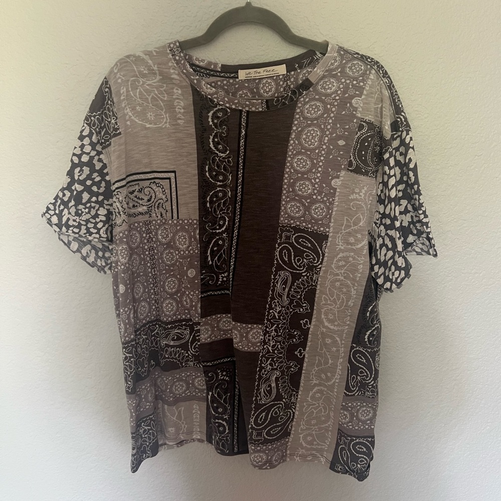 Free People ‘We The People’ Western Country/Bandanna Printed Tee